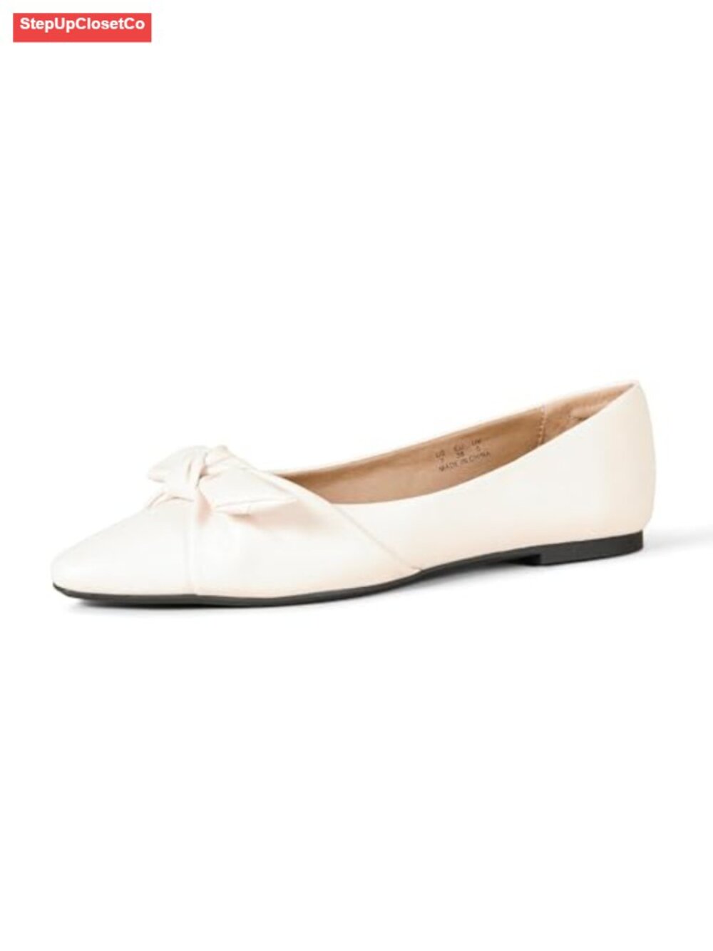 Women's Pointed Toe Bow Ballet Flats with Memory Foam Insole
